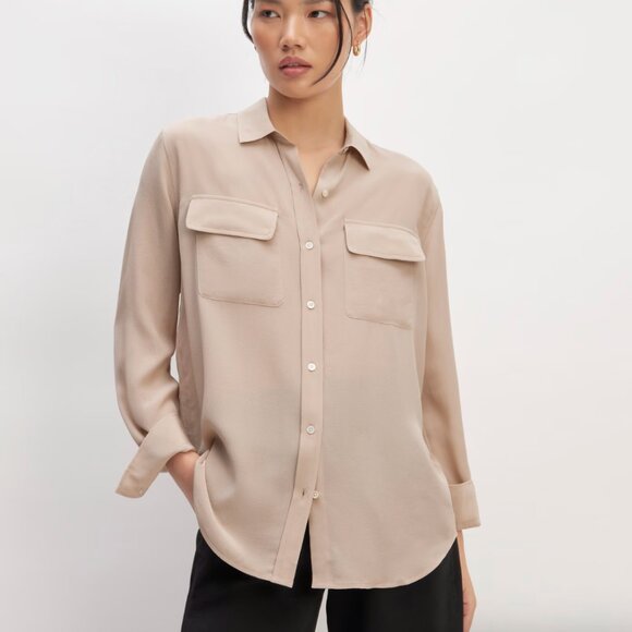 Everlane Tops - Everlane Utility Shirt in Washable Silk